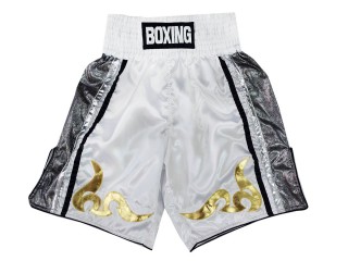 Personalized  Boxing Trunks : KNBSH-030-White